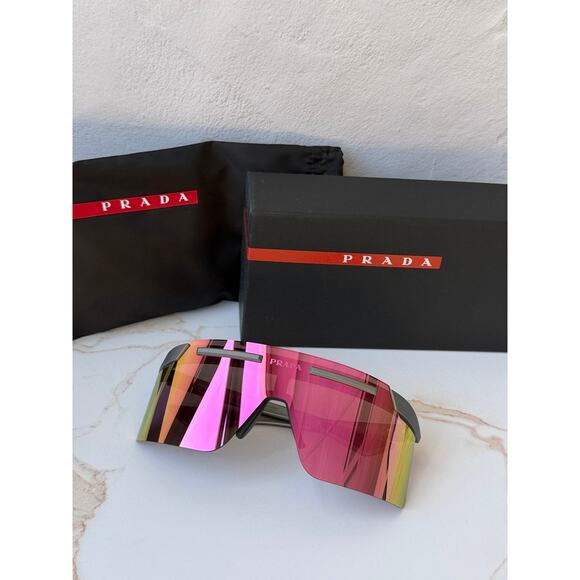 NEW Prada Sport PS B06S Mirrored Sunglasses in Grey $569